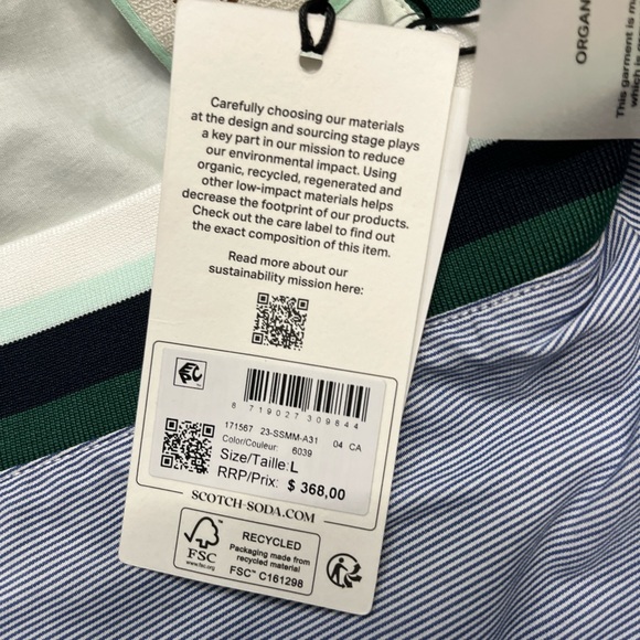 NWT - Scotch & Soda Men’s Tennis Jacket - Size L , XL - Picture 13 of 13